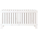 Garden Storage Box White 108x42.5x54 cm Solid Wood Pine - Rear View