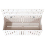 Garden Storage Box White 108x42.5x54 cm Solid Wood Pine - Low Angle