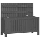 Garden Storage Box Grey 108x42.5x54 cm Solid Wood Pine - Front View