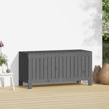 Garden Storage Box Grey 108x42.5x54 cm Solid Wood Pine - Side View