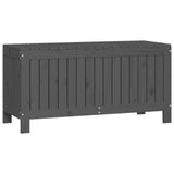 Garden Storage Box Grey 108x42.5x54 cm Solid Wood Pine - 45-Degree Angle
