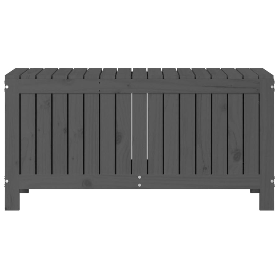 Garden Storage Box Grey 108x42.5x54 cm Solid Wood Pine
