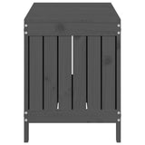 Garden Storage Box Grey 108x42.5x54 cm Solid Wood Pine - Close-Up Angle