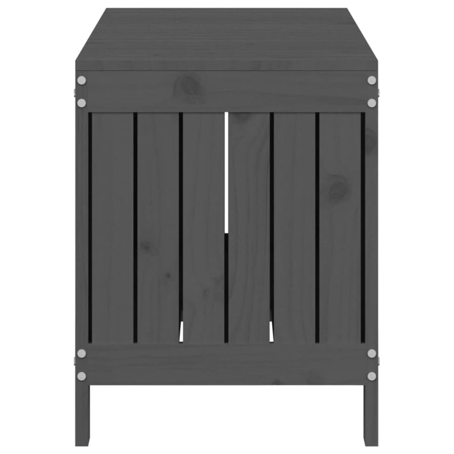 Garden Storage Box Grey 108x42.5x54 cm Solid Wood Pine