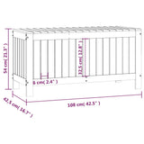 Garden Storage Box Grey 108x42.5x54 cm Solid Wood Pine - Extra Image