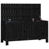 Garden Storage Box Black 108x42.5x54 cm Solid Wood Pine - Top-Down View