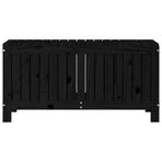 Garden Storage Box Black 108x42.5x54 cm Solid Wood Pine