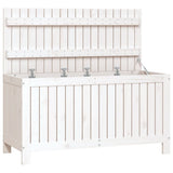 Garden Storage Box White 115x49x60 cm Solid Wood Pine