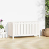 Garden Storage Box White 115x49x60 cm Solid Wood Pine
