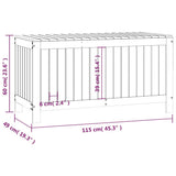 Garden Storage Box White 115x49x60 cm Solid Wood Pine - Extra Image