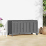 Garden Storage Box Grey 115x49x60 cm Solid Wood Pine - Side View