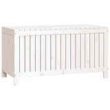Garden Storage Box White 121x55x64 cm Solid Wood Pine - 45-Degree Angle