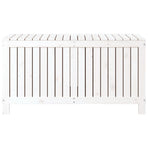 Garden Storage Box White 121x55x64 cm Solid Wood Pine