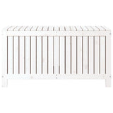 Garden Storage Box White 121x55x64 cm Solid Wood Pine - Rear View