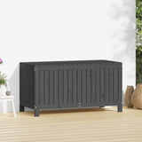 Garden Storage Box Grey 121x55x64 cm Solid Wood Pine - Side View