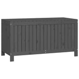 Garden Storage Box Grey 121x55x64 cm Solid Wood Pine - 45-Degree Angle