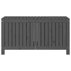 Garden Storage Box Grey 121x55x64 cm Solid Wood Pine