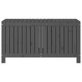 Garden Storage Box Grey 121x55x64 cm Solid Wood Pine - Rear View