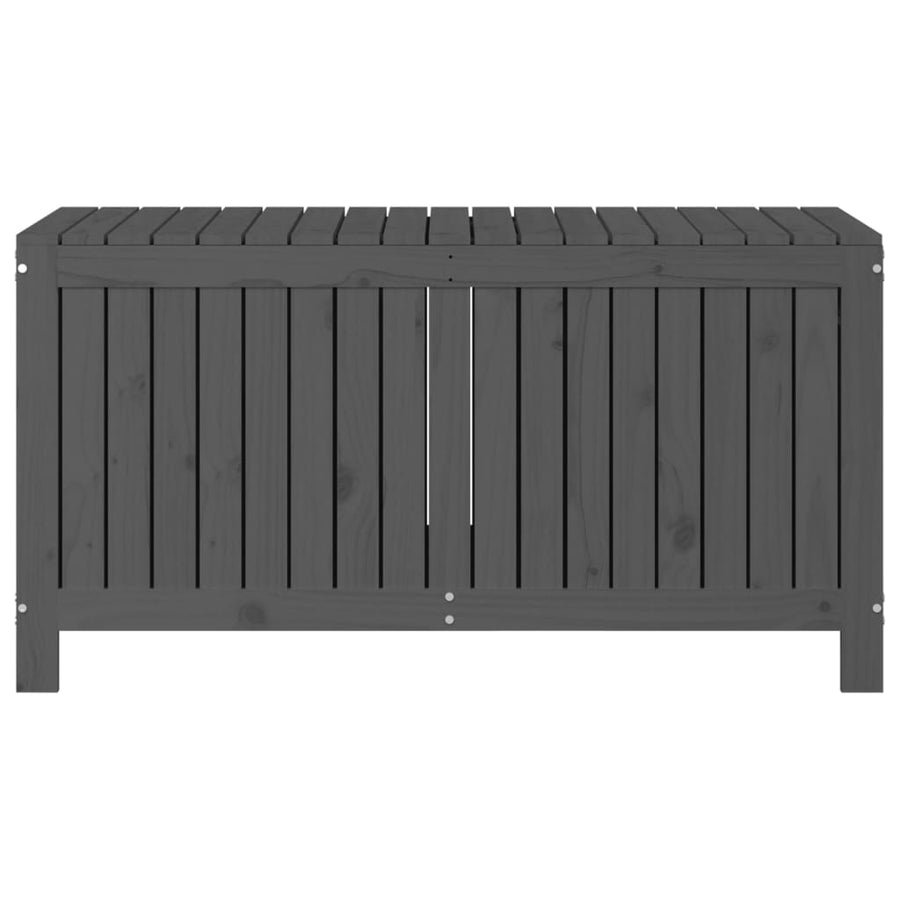 Garden Storage Box Grey 121x55x64 cm Solid Wood Pine
