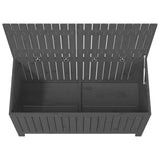 Garden Storage Box Grey 121x55x64 cm Solid Wood Pine - Low Angle