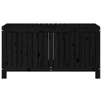 Garden Storage Box Black 121x55x64 cm Solid Wood Pine