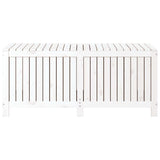 Garden Storage Box White 147x68x64 cm Solid Wood Pine - Rear View
