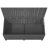 Garden Storage Box Grey 147x68x64 cm Solid Wood Pine - Low Angle