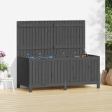 Garden Storage Box Grey 147x68x64 cm Solid Wood Pine