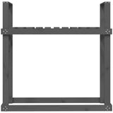 Firewood Rack Grey 110x35x108.5 cm Solid Wood Pine