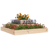 Planter 80x80x27 cm Solid Wood Pine - Side View