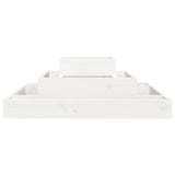 Planter White 80x80x27 cm Solid Wood Pine - Top-Down View