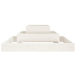 Planter White 80x80x27 cm Solid Wood Pine