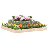 Planter 110x110x27 cm Solid Wood Pine - Side View