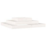 Planter White 110x110x27 cm Solid Wood Pine