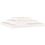 Planter White 110x110x27 cm Solid Wood Pine
