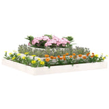 Planter White 110x110x27 cm Solid Wood Pine - Side View
