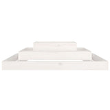 Planter White 110x110x27 cm Solid Wood Pine