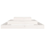 Planter White 110x110x27 cm Solid Wood Pine