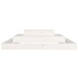 Planter White 110x110x27 cm Solid Wood Pine - Top-Down View