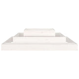 Planter White 110x110x27 cm Solid Wood Pine