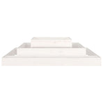 Planter White 110x110x27 cm Solid Wood Pine
