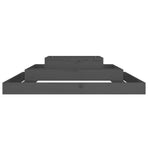 Planter Grey 110x110x27 cm Solid Wood Pine