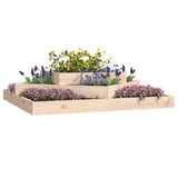 Planter 112x112x27 cm Solid Wood Pine - Side View