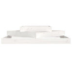 Planter White 112x112x27 cm Solid Wood Pine