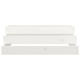 Planter White 80x80x27 cm Solid Wood Pine - Top-Down View