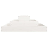 Planter White 80x80x27 cm Solid Wood Pine