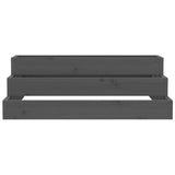 Planter Grey 80x80x27 cm Solid Wood Pine