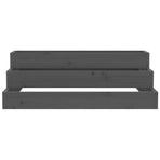 Planter Grey 80x80x27 cm Solid Wood Pine