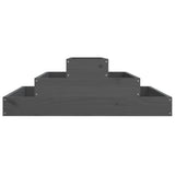 Planter Grey 80x80x27 cm Solid Wood Pine