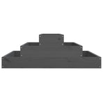 Planter Grey 80x80x27 cm Solid Wood Pine